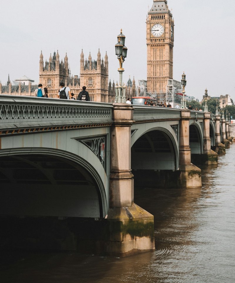 Big Ben and Westminster Bridge in London